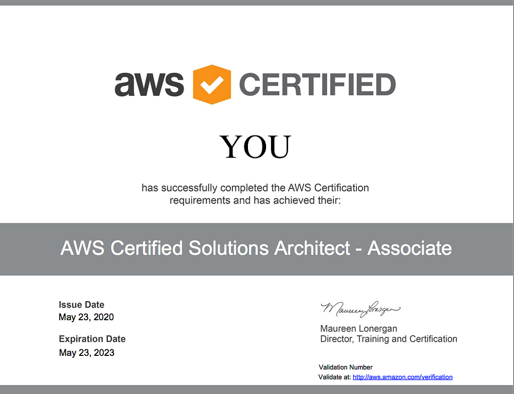 Generic AWS certificate. Make it your weapon! :)