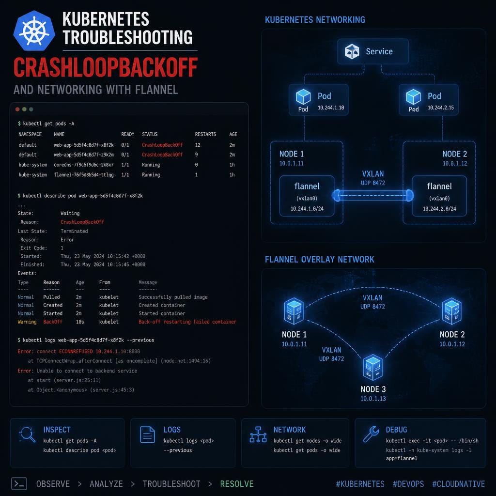 Debugging Flannel CrashLoopBackOff in Kubernetes