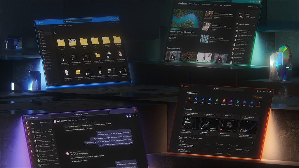 Dark Mode on various web programs.