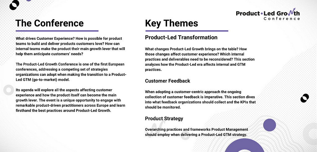 <img src=”Product-led-growth-conference-key-themes.png “ alt=”Product-led growth conference key themes”/>