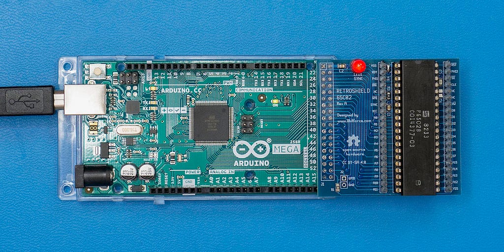Arduino Mega with RetroShield 6502 Daughtercard