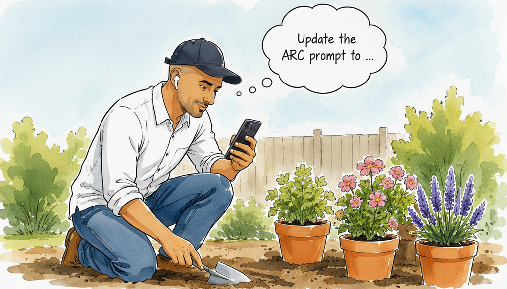 Prompting ARC whilst gardening