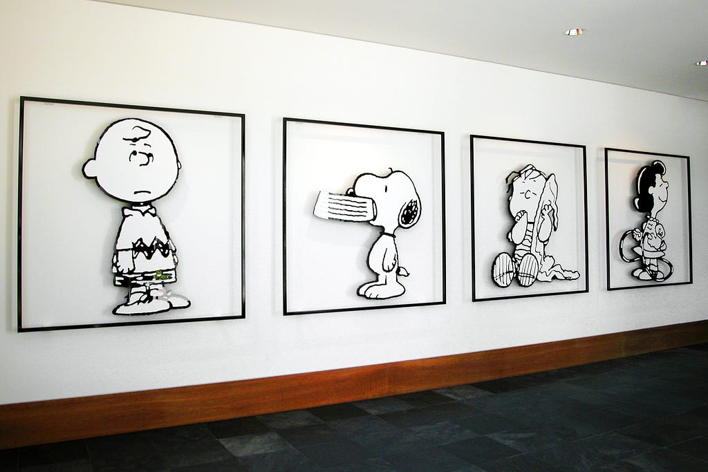 The Charles M. Schulz Museum in Santa Rosa, CA, is the home of the Peanuts gang: Charlie Brown, Snoopy, Linus, Lucy, Woodstock and the kids.
