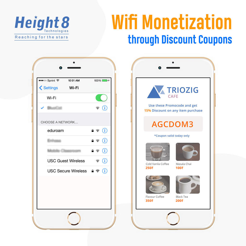 Wifi Monetization through Discount Coupons