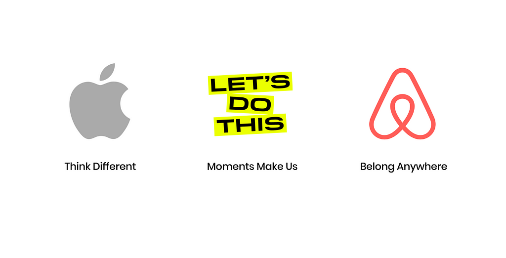 Image of Apple, Let’s Do This, and Airbnb logos