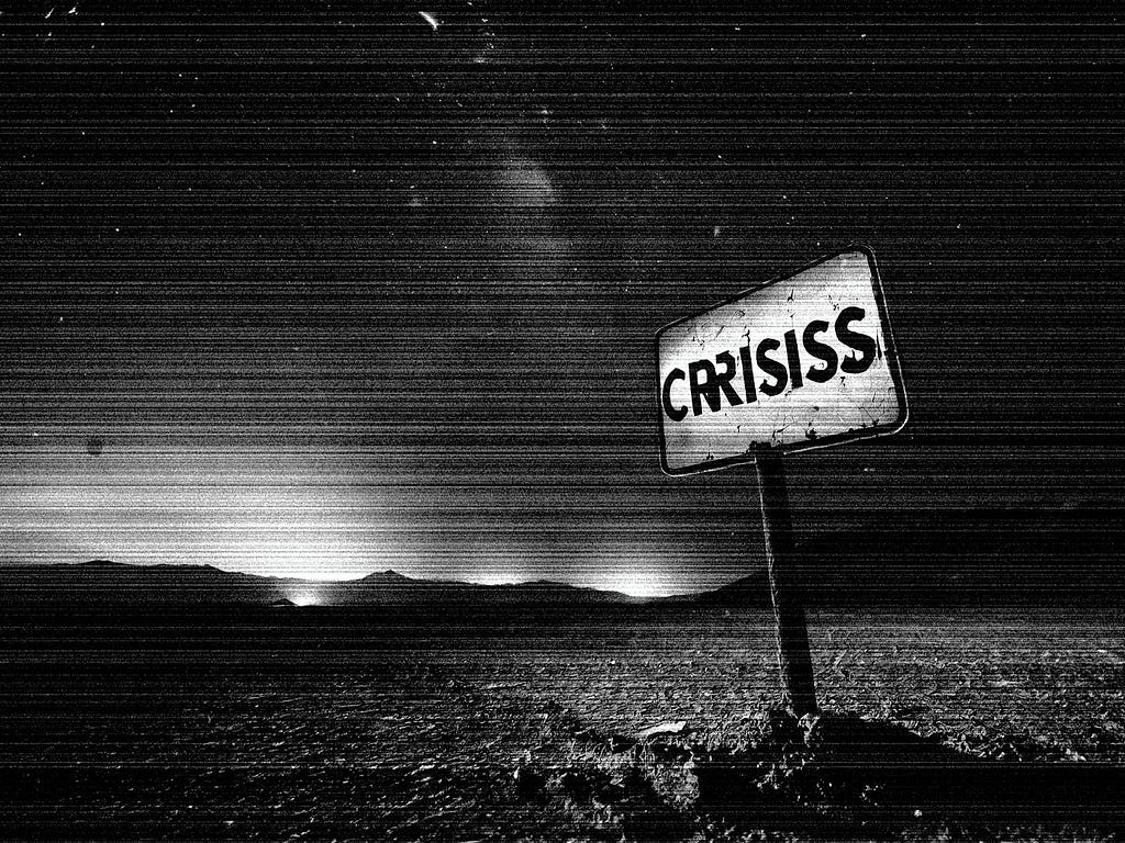 Land of perpetual crisis. (Generated in Adobe Firefly)