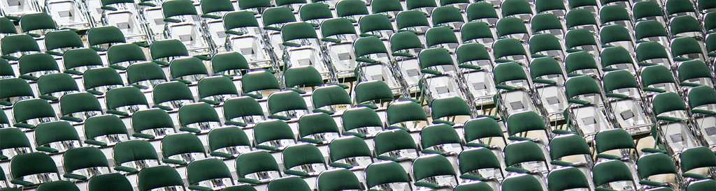 Rows of same-looking seats