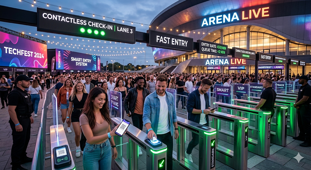 Smart Ticketing System for Events That Combines Queue Management and Contactless Check-In for…