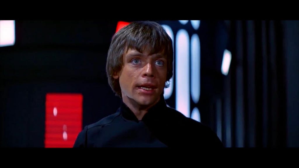 “You’ve failed, your Highness. I’m a Jedi, like my father before me.” Luke disarms himself while calmly informing his adversary Emperor Palpatine that he has lost, a science fiction example of the Orthodox Christian teaching of kenosis or “self-emptying.” Star Wars Episode 6: Return of the Jedi.