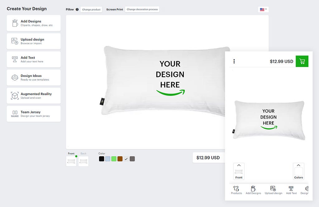 Pillow Cover Design Software for Online Store