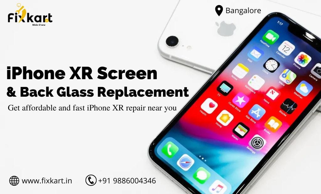 iphone xr screen and back glass replacement
