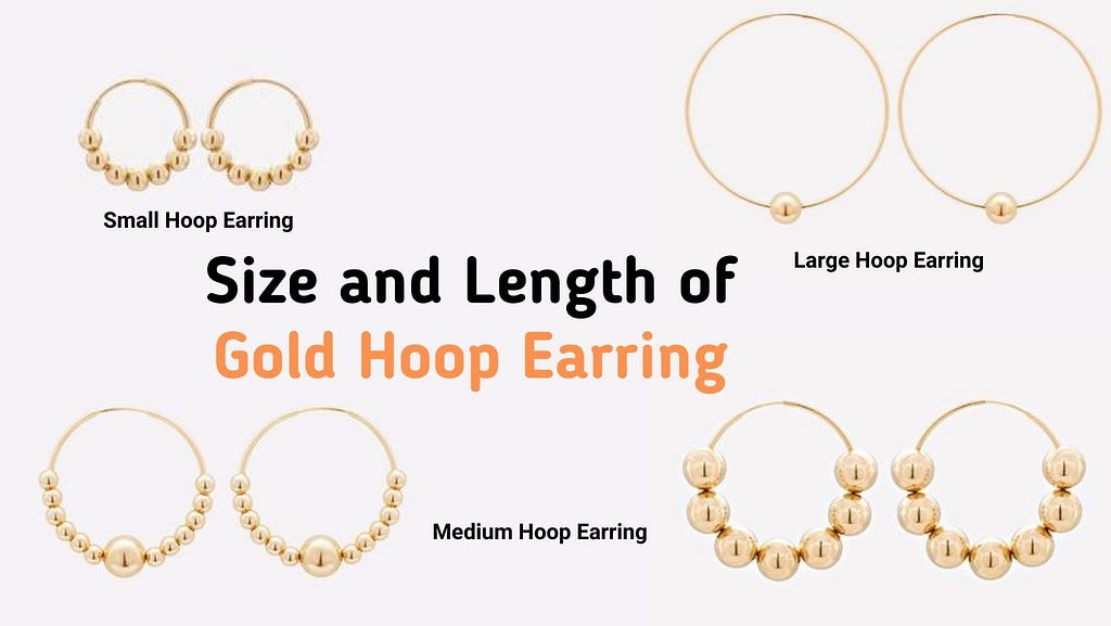 Size and Length of Gold Hoop Earring