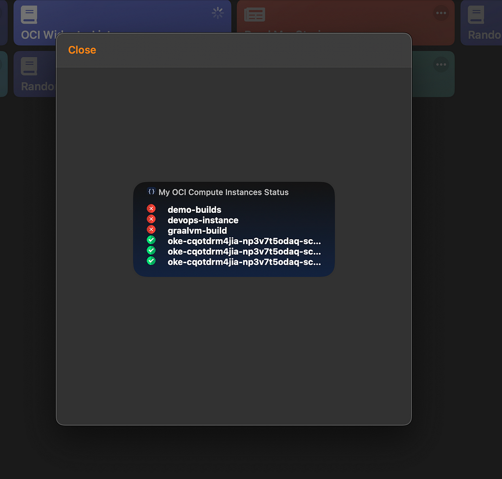 Screenshot of the widget displayed in the Scriptable Macbook beta app