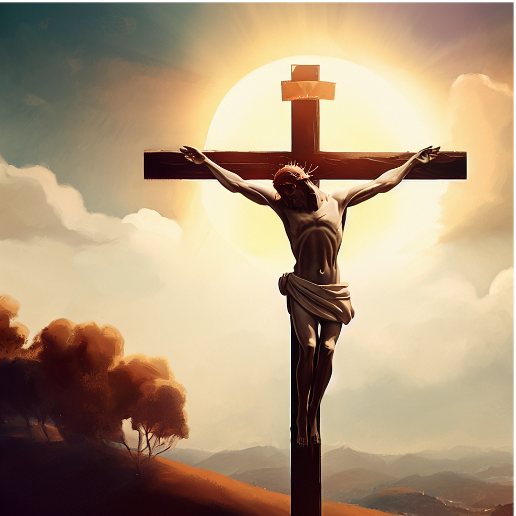 Jesus on cross — This image is created using AI