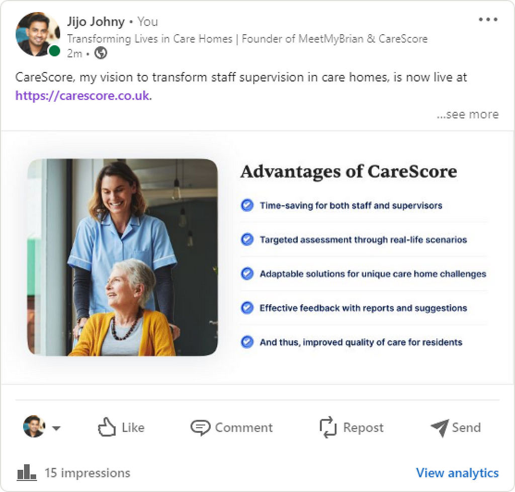 Care Score | Jijo Johny, Founder & Researcher