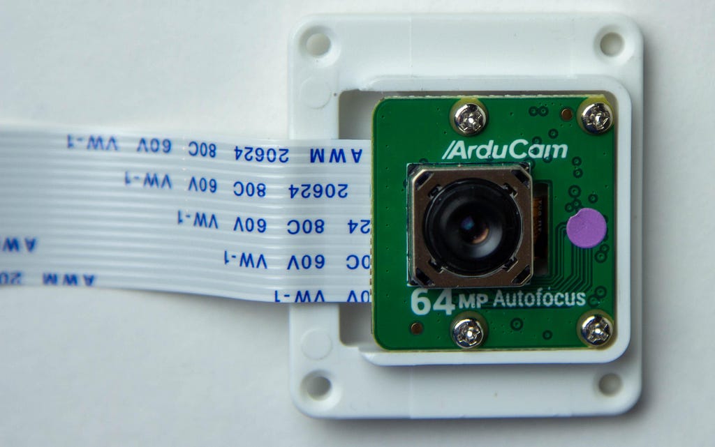 Close-up of the camera module without the clear cover