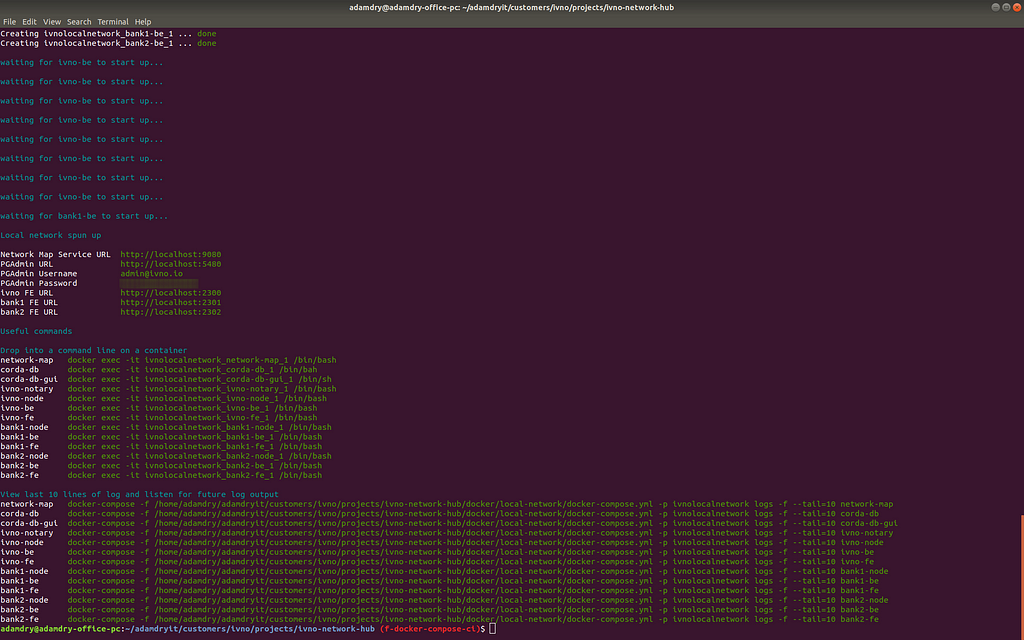 Screenshot of the terminal with Ephemeral Environment summary
