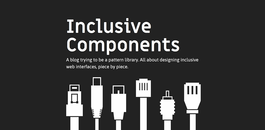 screenshot of the inclusive components blog site