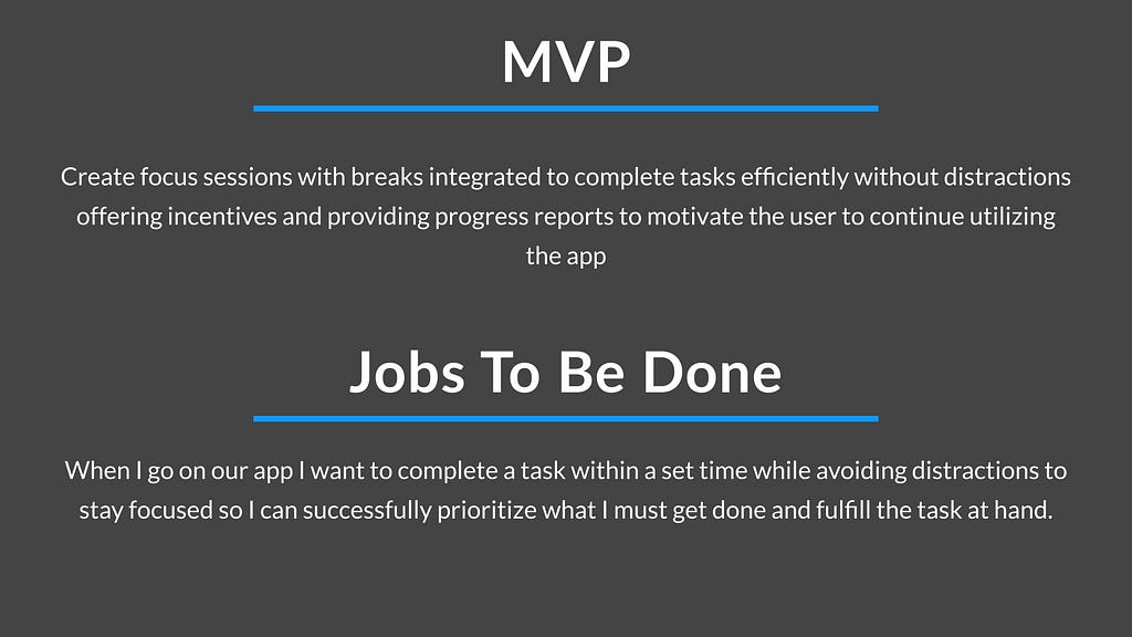 MVP and jobs to be done