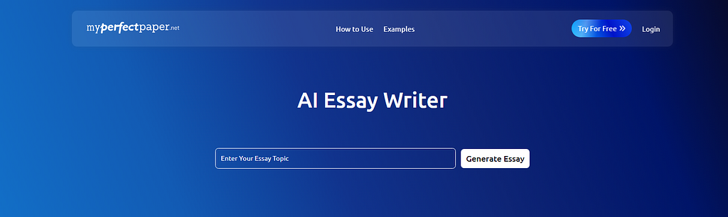 MyPerfectPaper AI Essay Writer
