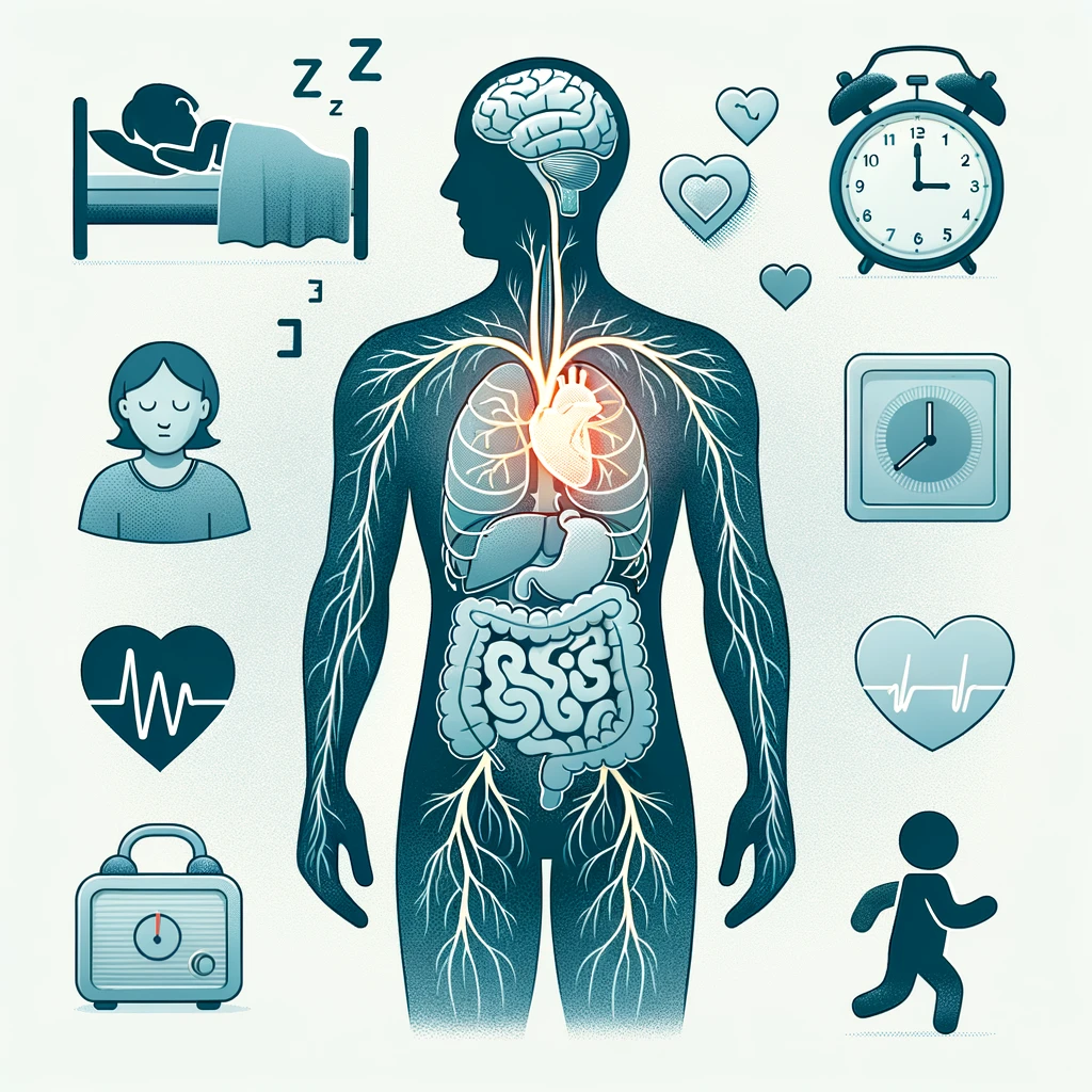 Physiological intricacies of co-sleeping captured through a human body silhouette and related symbols