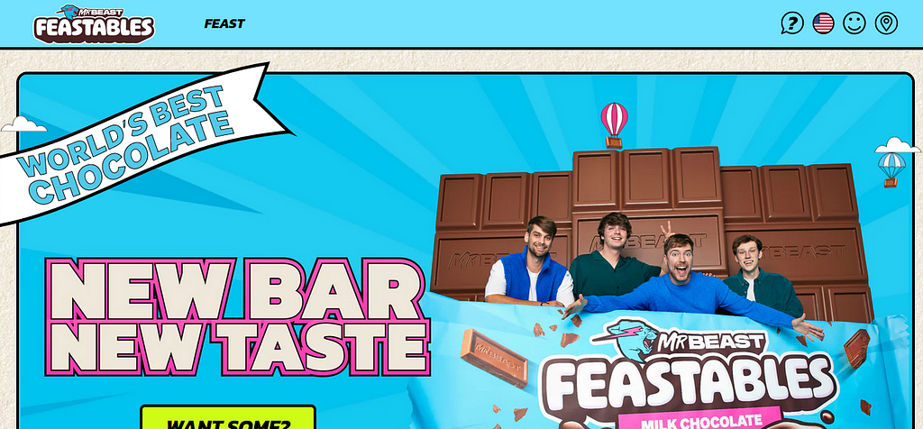 Feastables Website Screenshot