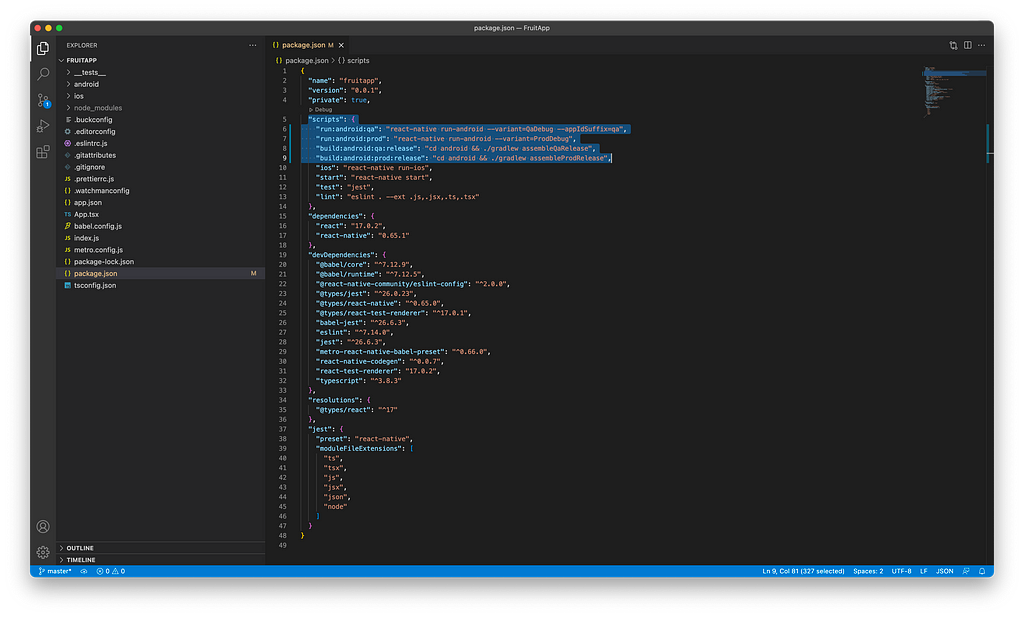 Visual Studio Code, android run and build scripts
