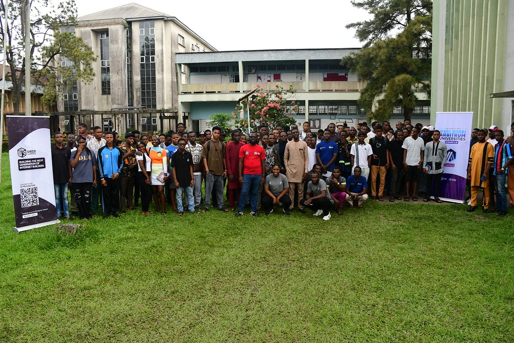 A group photo from the web3 Warri Arbitrum university event