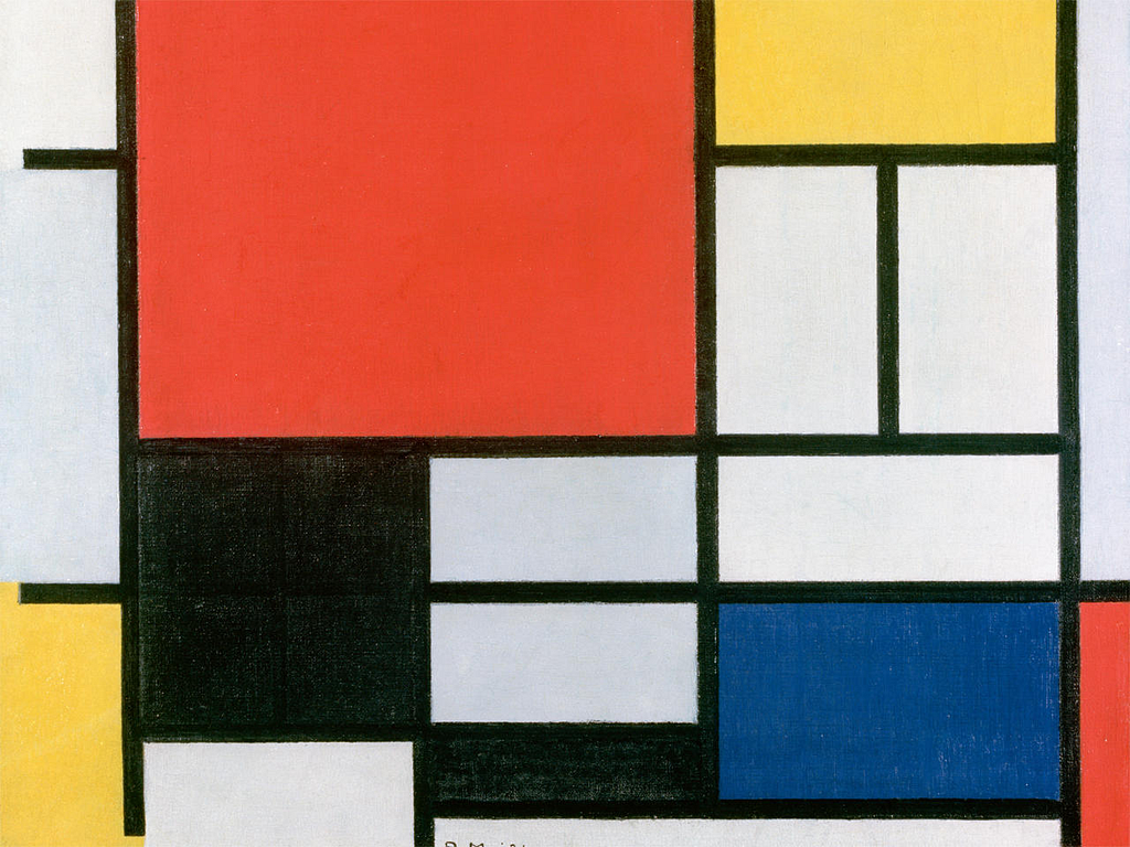An example of Mondrian’s abstract art