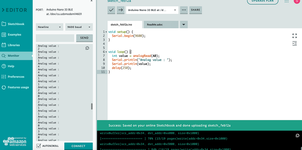 arduino web editor