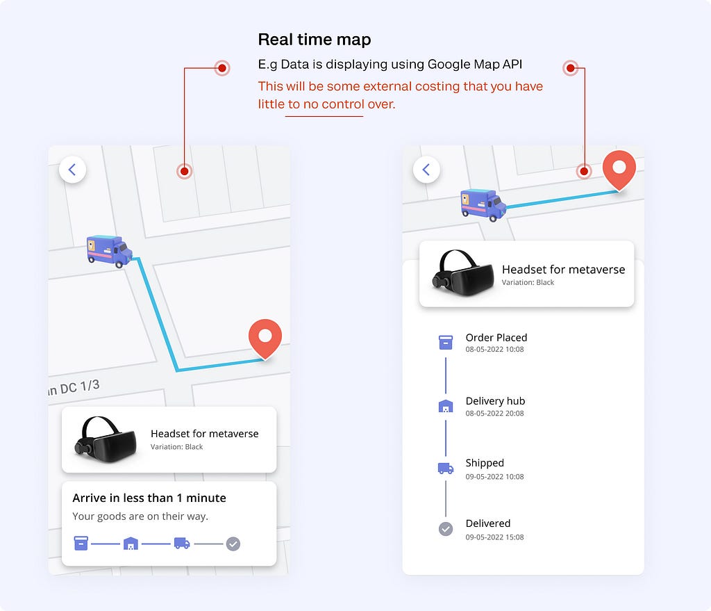 displaying real time map as the solution