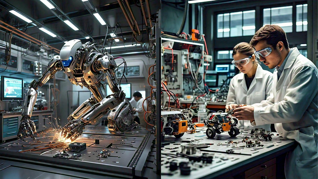 Robotics Technology  Artificial Intelligence in Robotics  Industrial Robots  Collaborative Robots (Cobots)  Social Robots  Robotic Automation  AI and Robotics  Humanoid Robots  Robotics Innovation  Robotic Systems  Robot Dexterity  Autonomous Robots  Robotics and AI Integration  Robotics Trends 2024  Future of Robotics  Robotics in Healthcare  Robotic Process Automation (RPA)  Robotics for Manufacturing  Ethics in Robotics  Robotics Research and Development