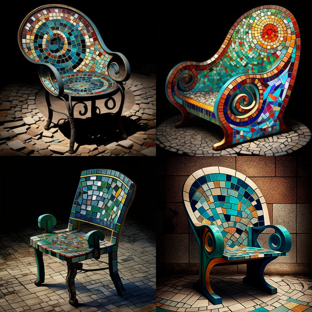 chairs, mosaic