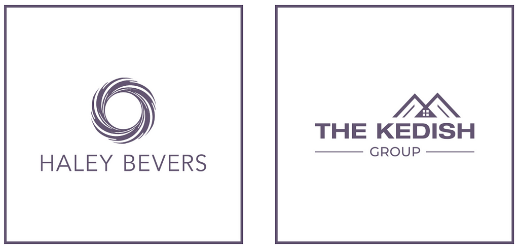 Haley Bevers Logo Left, The Kedish Group Logo Right