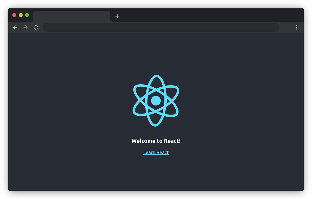 Browser frame of new React app