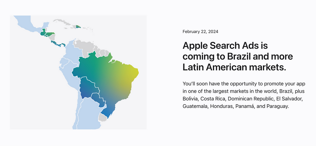 Apple Search Ads in Brazil