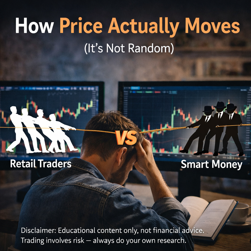 Day 3 — How Price Actually Moves (It’s Not Random)