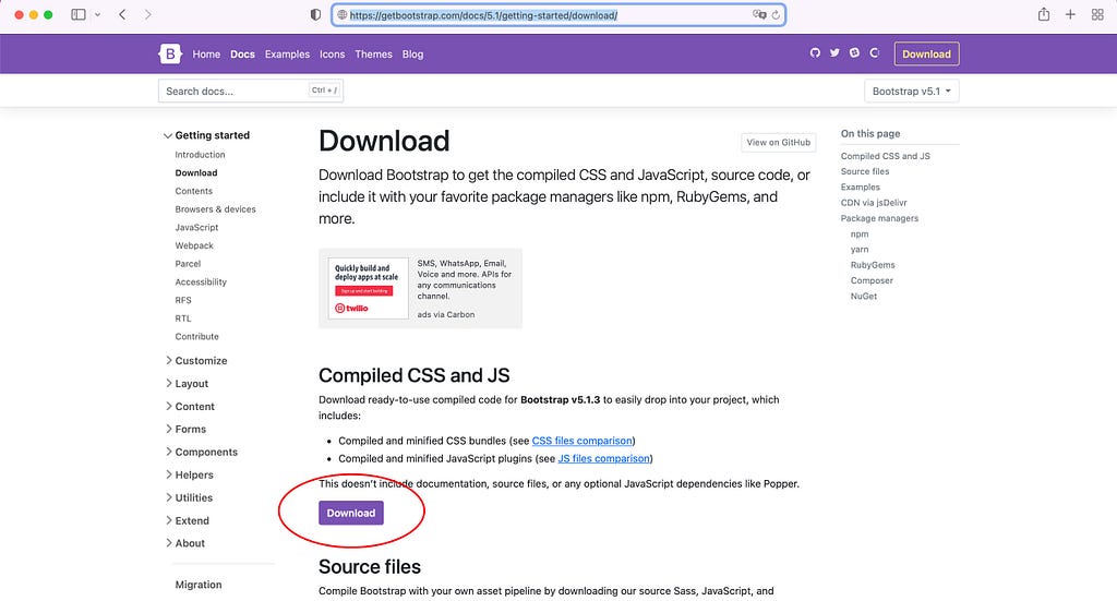 Download Bootstrap 5