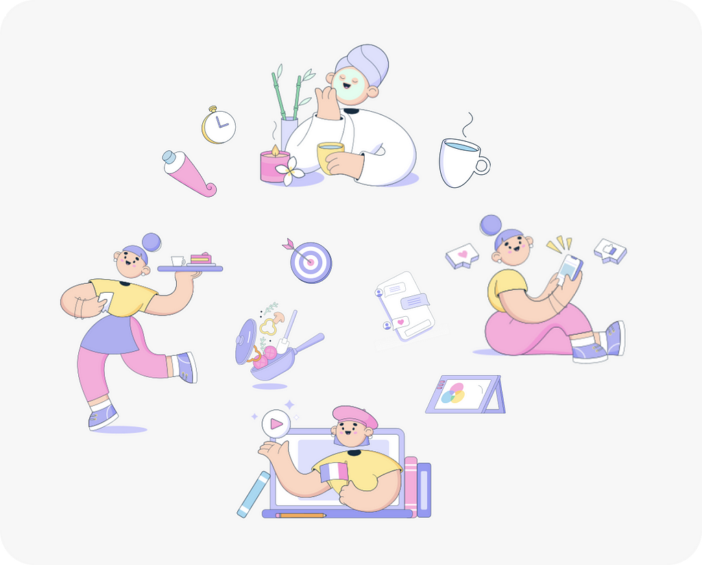 Daily routine. Illustration by Anna A from Ouch!