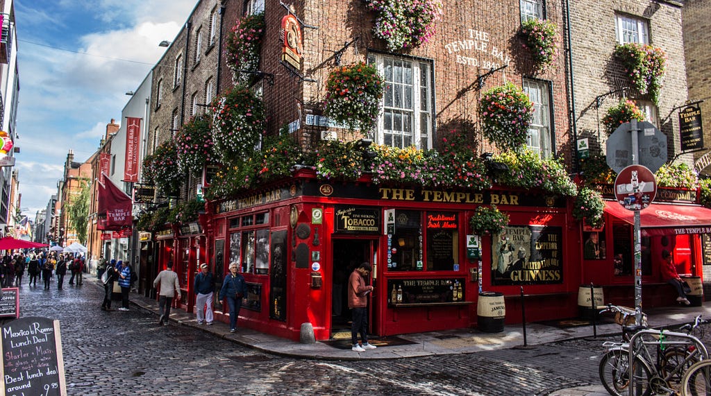 The Temple Bar in Dublin, Ireland