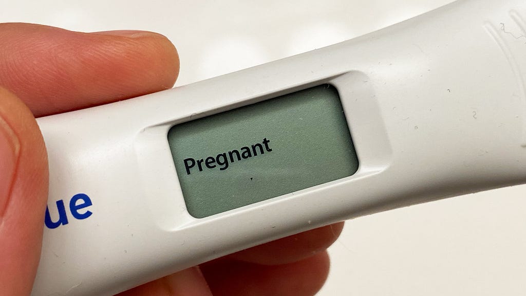 [A positive pregnancy test] On March 15, 2020, we conceived our first child.