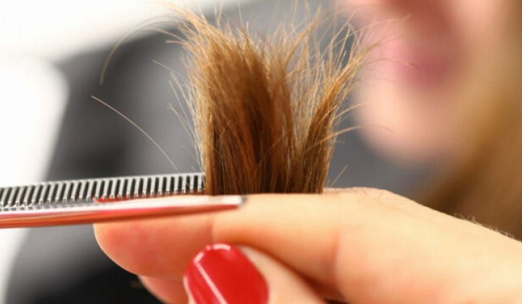 Trim your tangled hair split ends