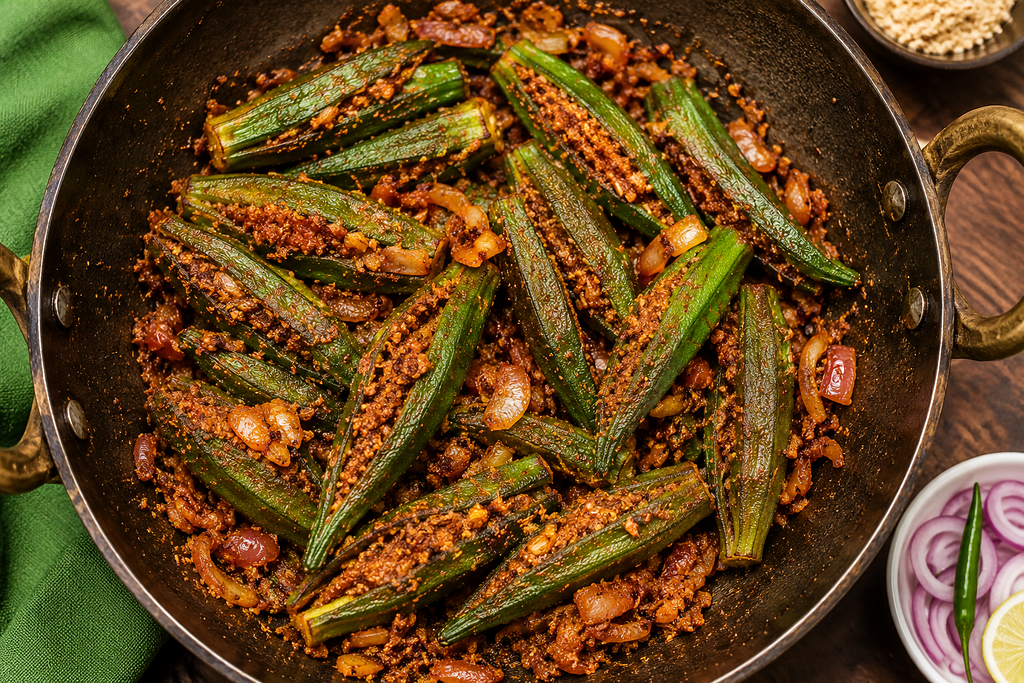 Bharwan Bhindi in 27 Minutes: The Dry-Cook Trick That Ends Slimy Okra Forever