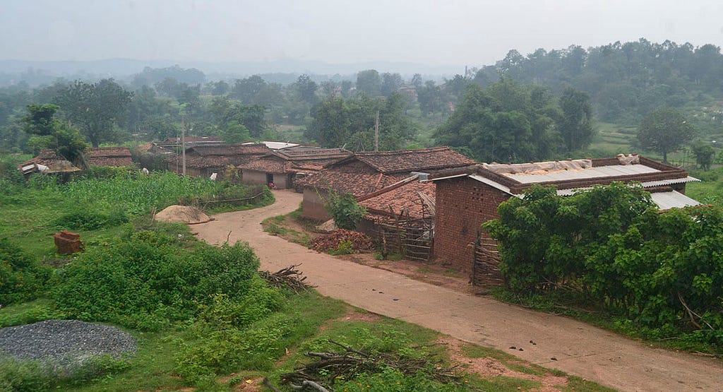 The village of Chanaro on a monsoon day.