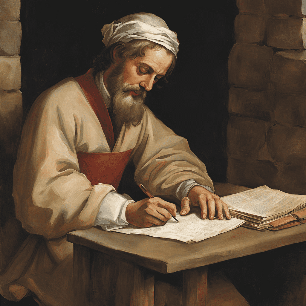 John writing the letters to the early church