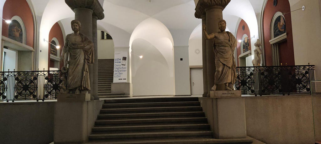 The lobby of one of the buildings on the University of Zurich’s campus.