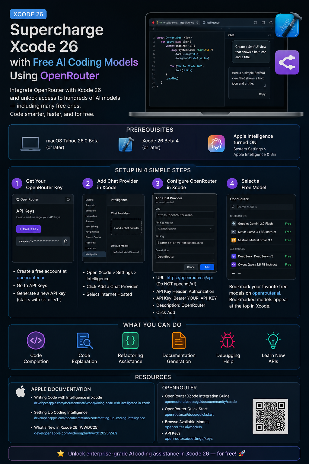 Stop Paying for AI Coding Subscriptions: How to Use OpenRouter in Xcode 26 for Free
