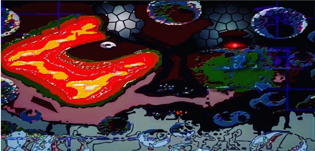 AI head in space graphic design by Maciej Duraj or me