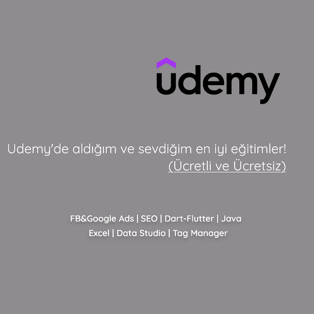 Udemy eğitimleri