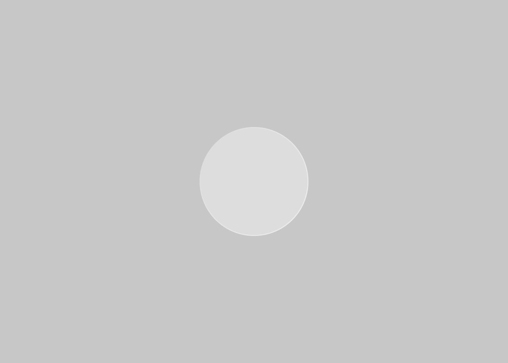 A white circle object fades in and out.